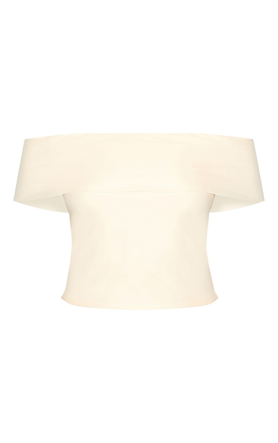 Almond Soft Touch Bardot Long Top